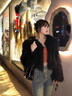 傲列2024秋冬加密雙面編織貉子毛皮草外套女短款毛毛大衣年輕新款海寧 粉色 均碼 曬單實(shí)拍圖