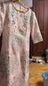 紫魅俏春秋季新款媽媽裝連衣裙提花精工刺繡時尚禮服氣質修身中老年女裝 香檳色 【七分袖】 L (建議105-115斤) 曬單實拍圖