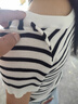 AEMAPE港風(fēng)黑白條紋短袖針織衫女士2025夏裝新款小個(gè)子顯瘦百搭針織上衣 黑白條紋 XL 建議115-125斤 曬單實(shí)拍圖