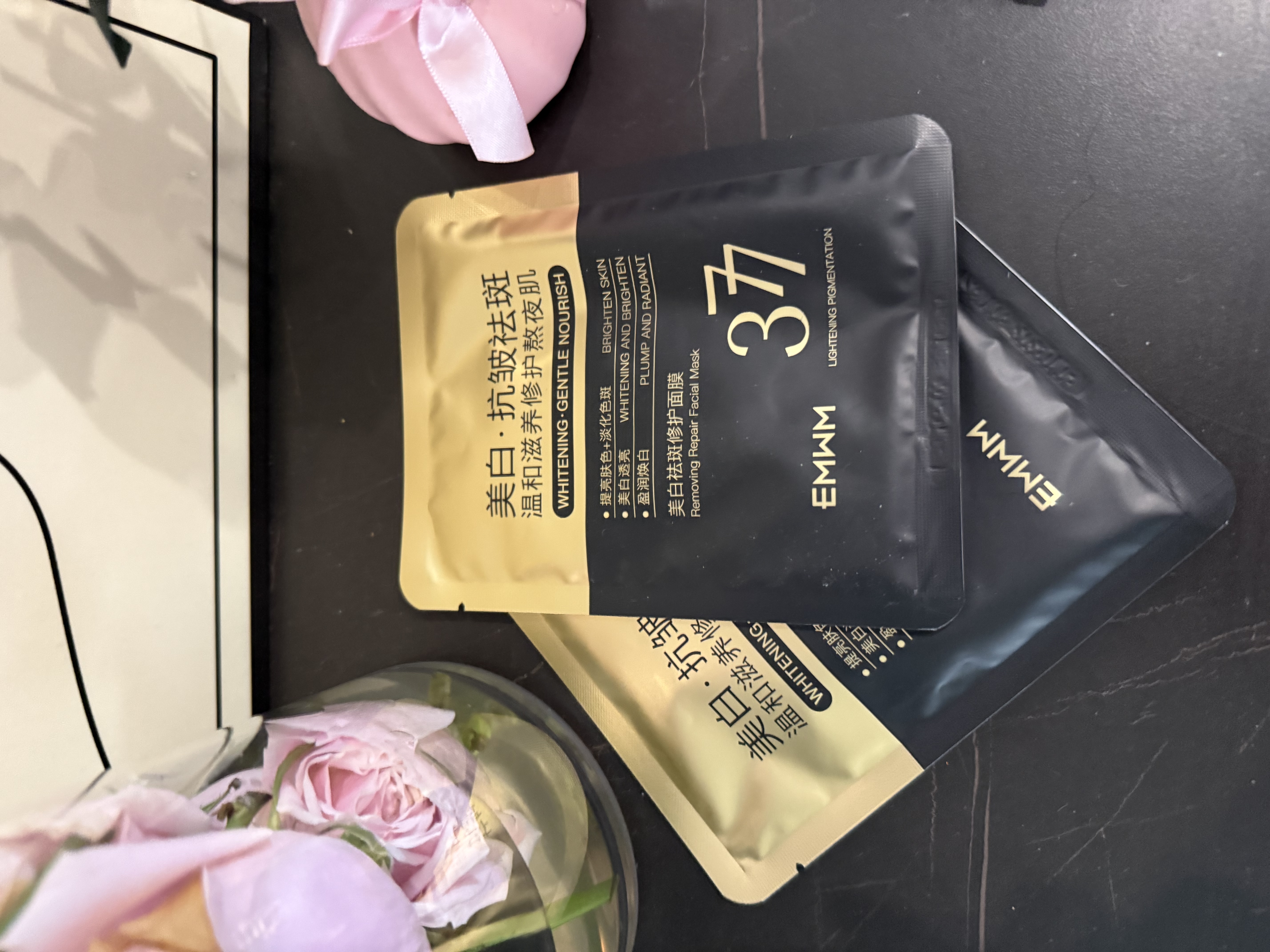 EMWM30-40-50歲女人面膜抗皺緊致補水美白淡斑保濕去黃氣暗沉提亮膚色 【專攻黃氣·暗沉】熬夜美白祛斑面膜25ml*10片/盒 敏感肌溫和0刺激 曬單實拍圖