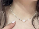 KLUCK老鳳凰金店款碎銀子幾兩項鏈999銀女士仿珍珠鎖骨鏈 項鏈 曬單實拍圖