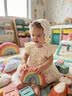 蘭咖小熊（Lan Ka xiao xiong）蘭咖小熊嬰幼兒寶寶爬爬服外出服女孩洋氣連衣裙寶寶公主裙子紗裙 梔子花開-法式蕾絲嬰兒連衣裙 含帽子 66cm （0-6個月寶寶） 曬單實拍圖