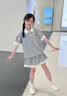 兜兜王國女童夏季運動套裝2026新款大童女孩休閑短袖短褲兒童夏裝韓系穿搭 灰色 【上衣+短褲】 150 曬單實拍圖