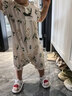 巴厘小豬女寶寶連體衣夏季薄款短袖哈衣小月齡外出服莫代爾棉衣服嬰兒夏裝 繁花葉語 80cm 曬單實拍圖