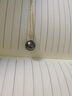 海瞳大溪地黑珍珠項鏈加厚18k金托【沁潔】單顆海水珍珠吊墜女禮物 黑色系 10-11mm 曬單實(shí)拍圖