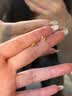中國黃金（CHINA GOLD）花絲蝴蝶黃金耳釘女足金交織耳環(huán)耳飾七夕情人節(jié)禮物送女友老婆 足金鏤空花絲蝴蝶耳釘 曬單實拍圖