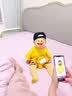 G.duck小黃鴨嬰兒衣服夏季薄款包屁衣新生兒連體衣男女寶寶百天滿月哈衣 黃色+帽子+襪子 66cm 建議0-3個月8-12斤 曬單實拍圖