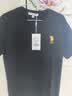 U.S. POLO ASSN.t恤男士短袖夏季休閑透氣寬松半袖男高端抗皺打底衫上衣男裝 黑色 曬單實拍圖