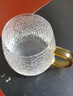 哲韻日式耐熱玻璃杯家用花茶杯子大肚咖啡杯耐高溫帶把公室透明水杯女 1只蘑菇把杯 400ml 1只 曬單實(shí)拍圖