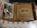 茶桌家用小茶臺客廳茶室實(shí)木移動(dòng)帶輪茶幾茶車(chē)陽(yáng)臺燒水泡茶小桌子燒水壺茶具一體套裝 茶色茶藝茶車(chē)+全自動(dòng)電器+哥窯茶具套裝 曬單實(shí)拍圖