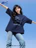 回力短袖t恤女2026新款夏季藏青純棉休閑半截袖女生獨特漂亮初夏上衣 曬單實拍圖