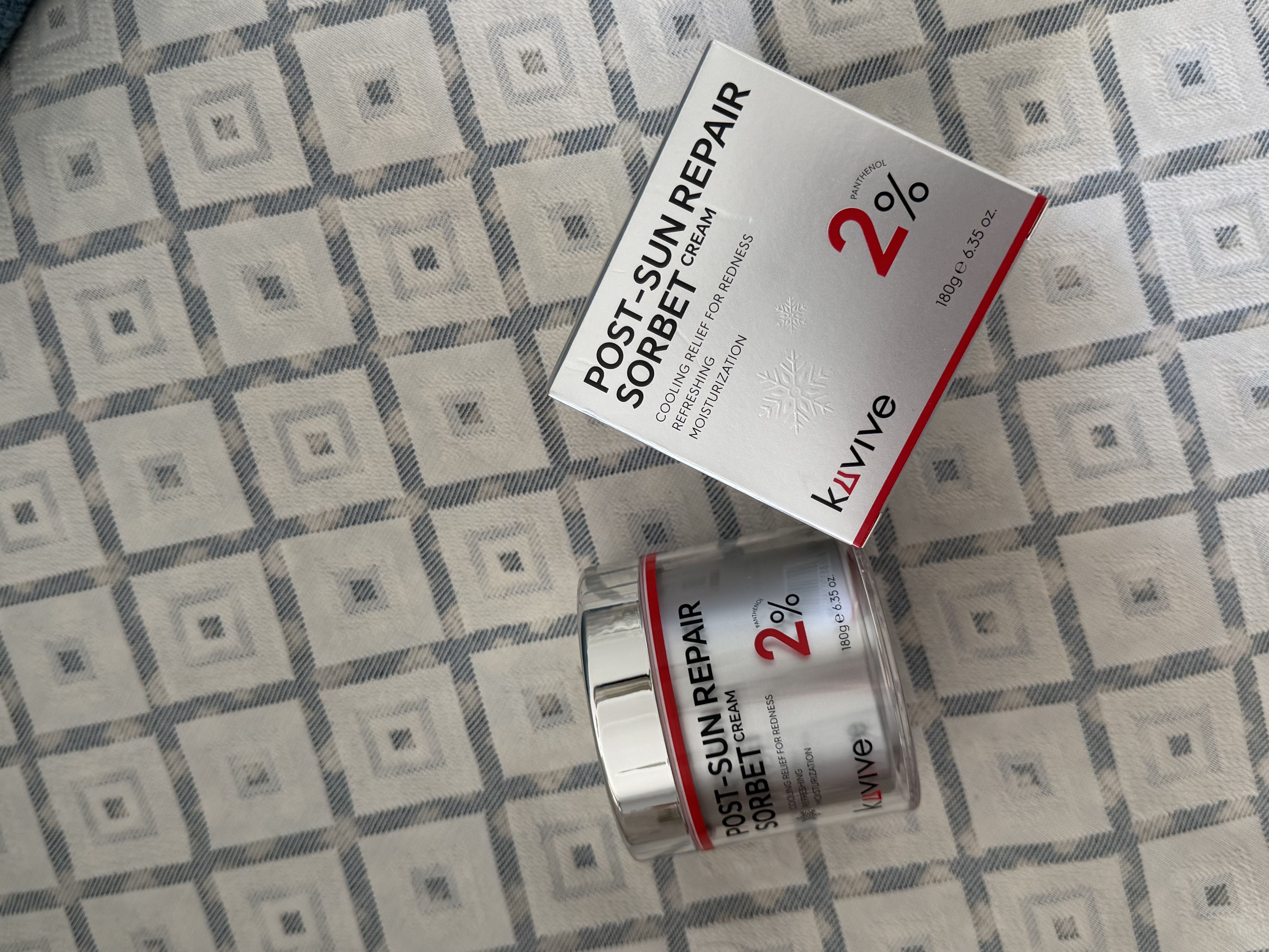 kuvive新加坡進口面霜高保濕b5補水修復曬后舒緩泛紅急救冰沙霜男女士 曬單實拍圖