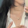 YaoYiZun單顆流蘇珍珠項(xiàng)鏈女送女朋友禮物純銀生日禮物送老婆輕奢高級 路路通珍珠鏈條項(xiàng)鏈 曬單實(shí)拍圖