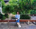 H's針織衫女竹節(jié)紗涼感夏季新款防曬透氣毛衣寬松長袖T恤打底衫 淺水藍(lán) S 曬單實(shí)拍圖