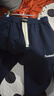 Hummel春秋款刺繡褲子男女情侶裝休閑褲寬松運動(dòng)春季束腳褲 深藍色 XL  曬單實(shí)拍圖