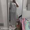 ubras流光心動滿印開襟套裝夏季薄款帶杯睡衣女士高端睡衣家居家服 曬單實拍圖