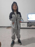 G.DUCK KIDS男童運動(dòng)套裝春秋裝2024新款兒童衣服帥氣休閑連帽外套長(cháng)褲兩件套 灰色 140碼建議130-140cm9-10歲 曬單實(shí)拍圖