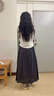 菲思蜜（Feisimi）2026新款夏季連衣裙女裝今年最流行的衣服兩件套裝顯瘦穿搭裙子 白色T恤+黑色半身裙 L 建議100-120斤 曬單實(shí)拍圖