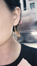 牧笛（MUDI） 18K金耳線女蝴蝶玫瑰金黃金流蘇彩金個(gè)性長(zhǎng)款耳環(huán)情人禮物紀(jì)念 蝴蝶之戀耳線K黃一對(duì) 曬單實(shí)拍圖