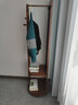 家逸 實(shí)木穿衣鏡落地試衣鏡可移動(dòng)全身鏡臥室修身鏡帶儲物掛衣架 曬單實(shí)拍圖