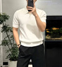 馬克華菲美式肌理感老錢風針織POLO衫男士夏季百搭寬松休閑紋理短袖t恤男 曬單實拍圖