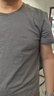 羅蒙（ROMON）新款夏季純棉短袖T恤男士休閑寬松運動體恤時尚圓領(lǐng)純色打底上衣 RMDX卡其+鐵灰 XL 【建議120-135斤】 曬單實拍圖