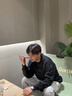 茵寶（Umbro）官方運(yùn)動衛(wèi)衣新款復(fù)古休閑寬松套頭衫男女同款長袖上衣 凝眸黑 M 曬單實(shí)拍圖