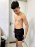 南木熊泳褲男泳衣男速干寬松防尷尬平角沙灘褲雙層溫泉海邊度假泳褲 經典黑XL【100-130斤】 曬單實拍圖