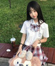 jk制服短裙大碼女學生基礎款百褶裙學院風夏季半身裙套裝女裝大佬 金魚姬裙子【衣服+裙子+領結】 2XL 曬單實拍圖