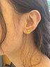 智玉云祥5G櫻桃黃金耳釘女999足金甜美可愛鏤空耳環(huán)時(shí)尚彎鉤耳飾新款送禮 一對(duì) 金約1.62g-1.82g 曬單實(shí)拍圖