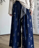 她池松緊腰印花寬松闊腿褲女2026春裝新清涼垂感長款休閑褲 曬單實拍圖