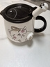 品喻（PINYU）杯子馬克杯咖啡杯陶瓷杯高顏值水杯家用大容量帶蓋勺沖泡杯小黃貓 曬單實拍圖
