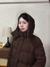 波司登（BOSIDENG）反季羽絨服【小蠻腰】90絨商場同款女90絨可脫卸帽顯瘦保暖外套 曠野棕7E70 M 165/88A 體重約110-120斤 曬單實拍圖