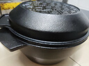 典匠鑄鐵湯鍋燉鍋煲湯鍋煮粥輔食鍋火鍋關(guān)東煮戶內(nèi)外煎煮兩用烹飪鍋具 D20圓形兩用鍋 20cm 曬單實(shí)拍圖