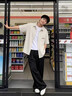 JEANSWEST LIFE真維斯無界男士穿搭一整套高級感男款短袖襯衫青少年冰絲速干褲男 曬單實拍圖