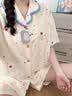 另約睡衣女款夏季純棉短袖帶胸墊2026新款全棉夏天可愛少女家居服套裝 蘋果小象 【固定胸墊】 XL 曬單實拍圖