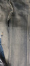港蒂湾牛仔裤男2022秋季新款复古做旧宽松直筒坠感阔腿裤日系ins休闲百搭韩版潮流青少年直筒牛仔裤子 蓝色（NKK-K0011） L（120-140斤） 实拍图