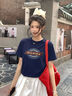 Dickies帝酷適抗菌短袖t恤女士2026新款夏美式經典款正肩上衣C 藏青色 XL 曬單實拍圖