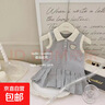 韓版女童裙子夏季新款女寶寶學院風卡通刺繡polo領休閑背心連衣裙 粉色 90 曬單實拍圖