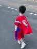 G.duck小黃鴨童裝聯名奧特曼衣服男童夏裝套裝兒童披風男寶寶夏季運動服 藍色2635送披風會發光 100 （建議身高90cm 3-4歲）cm 曬單實拍圖