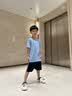真維斯童裝兒童套裝男童2026新款冰絲速干夏季男孩短袖衣服中大童運動服 【速干透氣 短袖運動套裝】藍 傳奇黑_9 110 曬單實拍圖