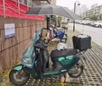 電動(dòng)車(chē)雨棚可拆交1警不查結實(shí)防風(fēng)折疊傘異形雨傘雙層加固 黑色套裝+支架 自動(dòng)加長(cháng)款-抗風(fēng) 曬單實(shí)拍圖