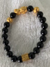 蒂蔻（Tico）足金招財(cái)貔貅黃金轉(zhuǎn)運(yùn)珠手鏈女黑瑪瑙手串3D硬金飾品七夕禮物 曬單實(shí)拍圖