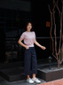 LILY2026夏新款簡(jiǎn)約釘珠休閑通勤淺粉色短袖圓領(lǐng)套頭針織衫毛衣女 120淺粉 L 曬單實(shí)拍圖