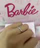 芭比（Barbie）【采用施華洛世奇元素水晶】情侶戒指一對男女戒子生日禮物送女友 曬單實拍圖