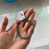 若華（RUOHUA）明月 贊比亞祖母綠手鏈手串女18K金寶石手飾生日禮物送女友 3-3.5mm【16-19cm】 曬單實(shí)拍圖