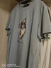 七匹狼短袖T恤男夏季狼頭字母印花圓領(lǐng)打底衫男士休閑時(shí)尚短T男裝上衣 103(灰藍) XL 175/92A 曬單實(shí)拍圖