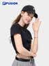 FILA FUSION斐樂潮牌女子針織短袖衫2026夏季新款純色簡約緊身T恤 正黑色-BK M 165/84A/M 曬單實拍圖