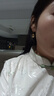 Qlady虎眼石木馬耳墜耳飾女耳環(huán)2025新款高級(jí)感輕奢不對(duì)稱新年耳釘禮物 曬單實(shí)拍圖