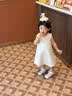 木本尚女童夏裝公主裙嬰幼兒寶寶連衣裙周歲禮服生日裙子洋氣新款 M25X2406 米白色單裙子 90 cm 曬單實拍圖